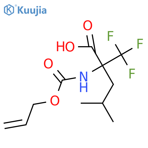 4-methyl-2-{(prop-2-en-1-yloxy)carbonylamino}-2-(trifluoromethyl)pentanoic acid structure