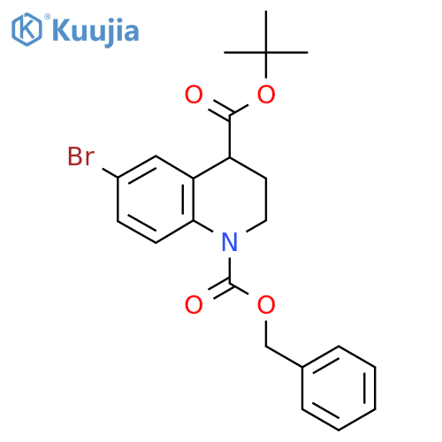 1-Benzyl 4-tert-butyl 6-bromo-1,2,3,4-tetrahydroquinoline-1,4-dicarboxylate structure