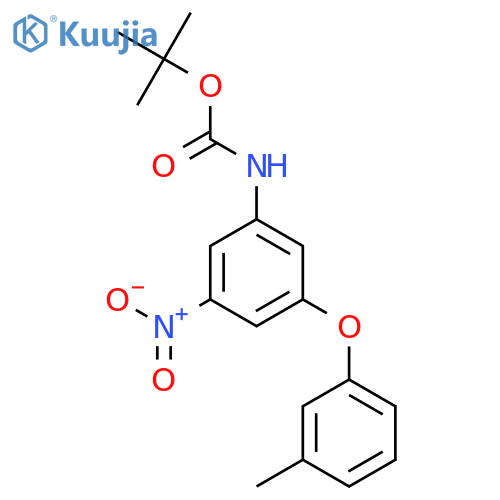 tert-butyl N-[3-(3-methylphenoxy)-5-nitrophenyl]carbamate structure