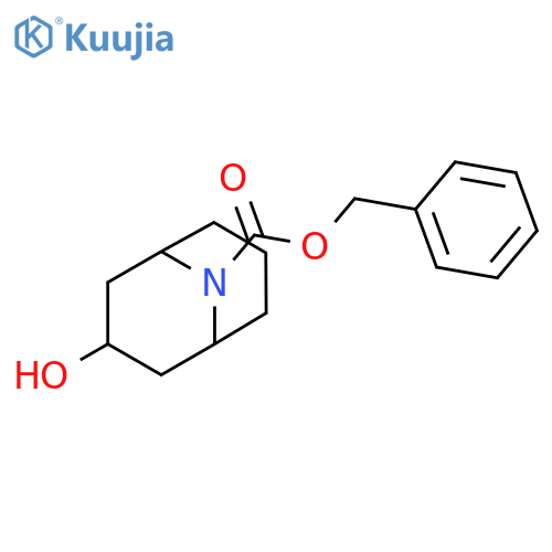 9-Azabicyclo[3.3.1]nonane-9-carboxylic acid, 3-hydroxy-, phenylmethyl ester structure