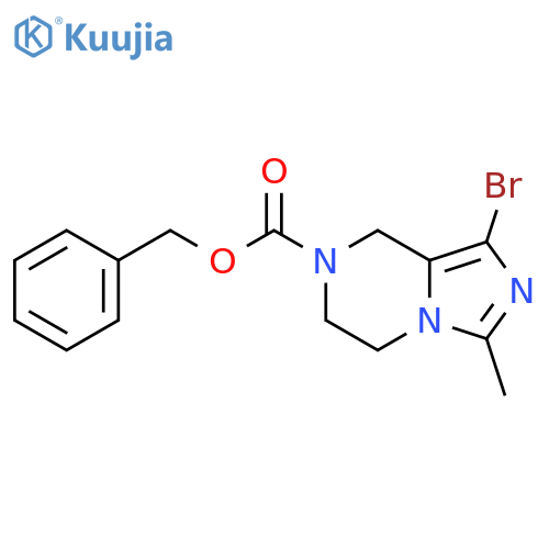 benzyl 1-bromo-3-methyl-5H,6H,7H,8H-imidazo1,5-apyrazine-7-carboxylate structure