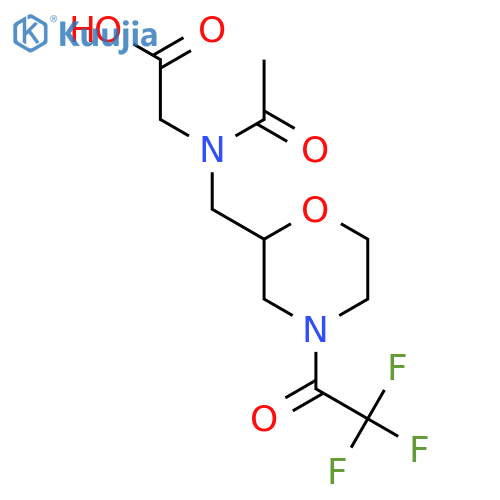 2-(N-{[4-(2,2,2-trifluoroacetyl)morpholin-2-yl]methyl}acetamido)acetic acid structure