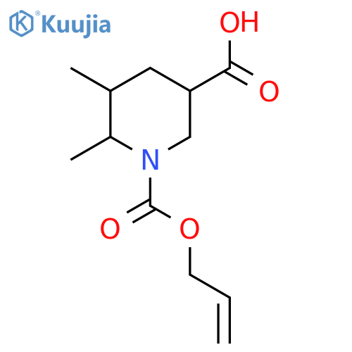 5,6-dimethyl-1-(prop-2-en-1-yloxy)carbonylpiperidine-3-carboxylic acid structure