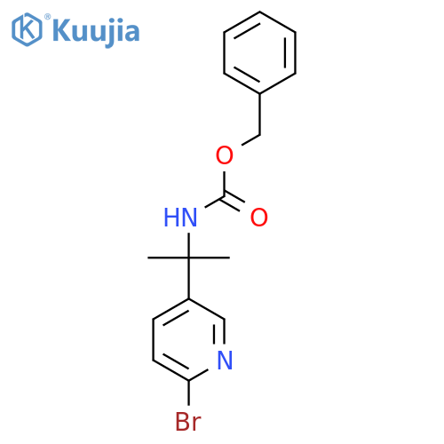 benzyl N-[2-(6-bromopyridin-3-yl)propan-2-yl]carbamate structure