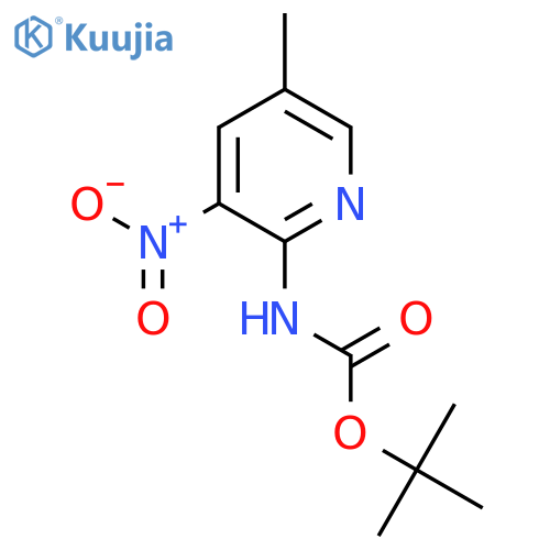 tert-butyl N-(5-methyl-3-nitropyridin-2-yl)carbamate structure