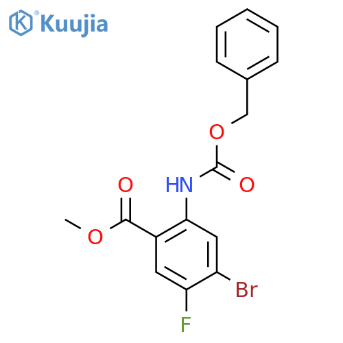 methyl 2-{(benzyloxy)carbonylamino}-4-bromo-5-fluorobenzoate structure
