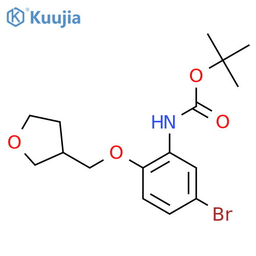 tert-butyl N-{5-bromo-2-(oxolan-3-yl)methoxyphenyl}carbamate structure