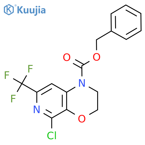 benzyl 5-chloro-7-(trifluoromethyl)-1H,2H,3H-pyrido3,4-b1,4oxazine-1-carboxylate structure