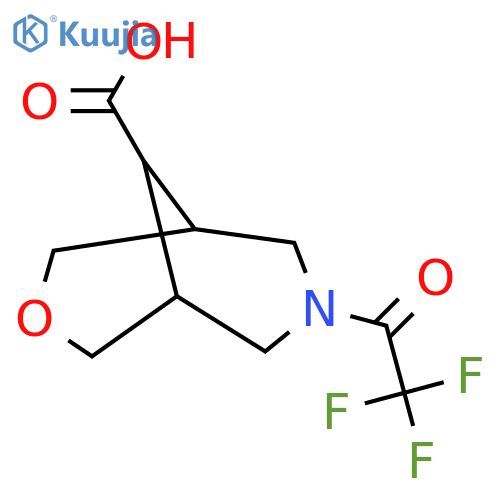 7-(2,2,2-trifluoroacetyl)-3-oxa-7-azabicyclo3.3.1nonane-9-carboxylic acid structure