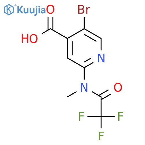5-bromo-2-(2,2,2-trifluoro-N-methylacetamido)pyridine-4-carboxylic acid structure