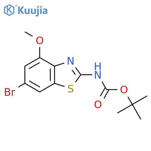 tert-butyl N-(6-bromo-4-methoxy-1,3-benzothiazol-2-yl)carbamate structure