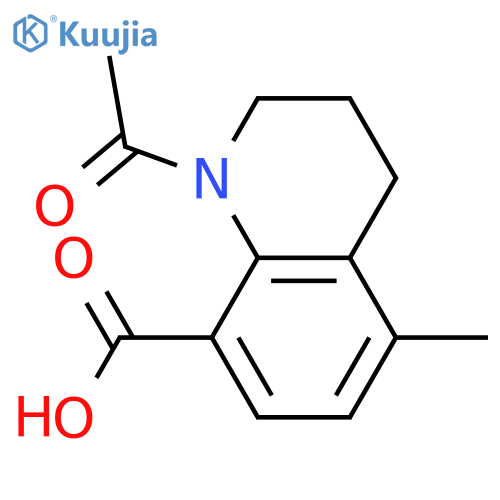 1-Acetyl-5-methyl-1,2,3,4-tetrahydroquinoline-8-carboxylic acid structure