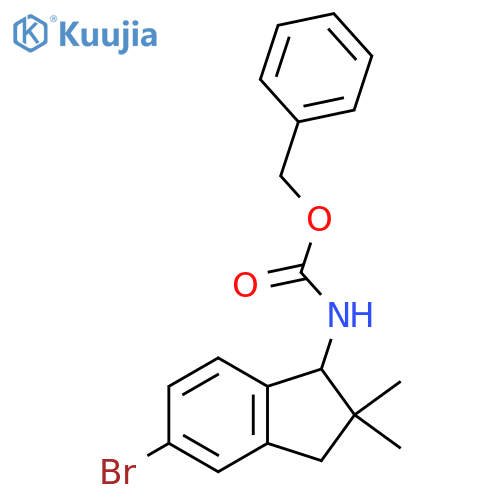 benzyl N-(5-bromo-2,2-dimethyl-2,3-dihydro-1H-inden-1-yl)carbamate structure