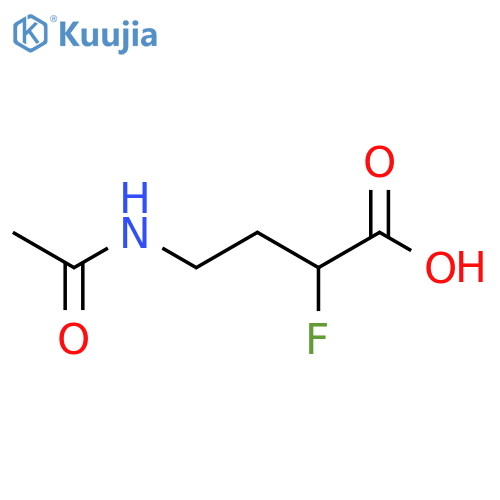 4-Acetamido-2-fluorobutanoic acid structure