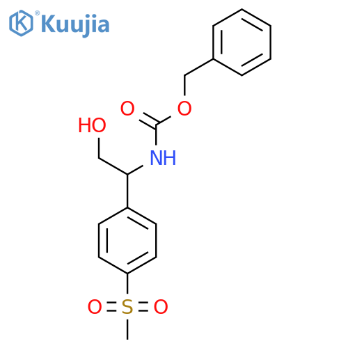 benzyl N-[2-hydroxy-1-(4-methanesulfonylphenyl)ethyl]carbamate structure