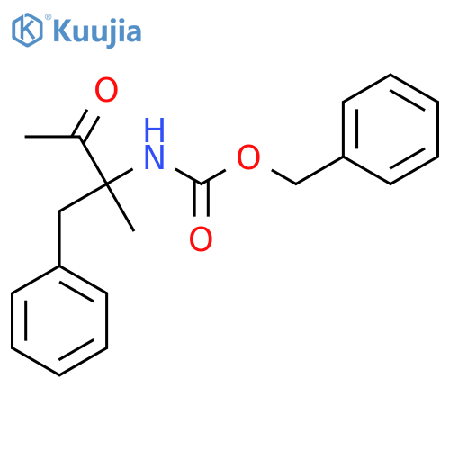 benzyl N-(2-methyl-3-oxo-1-phenylbutan-2-yl)carbamate structure