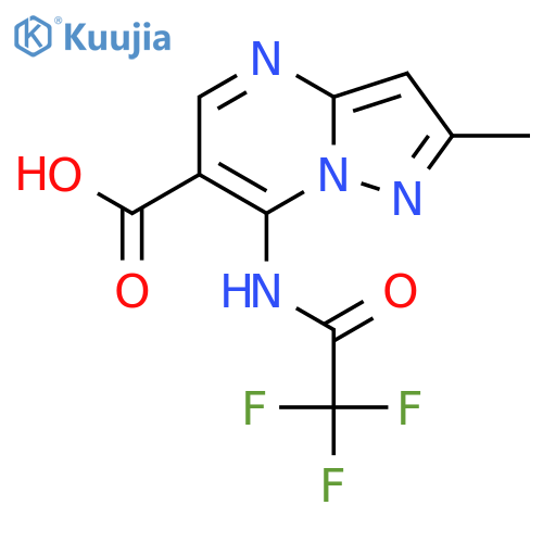2-methyl-7-(2,2,2-trifluoroacetamido)pyrazolo1,5-apyrimidine-6-carboxylic acid structure