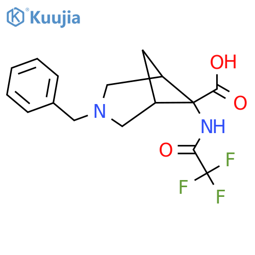 3-benzyl-6-(2,2,2-trifluoroacetamido)-3-azabicyclo3.1.1heptane-6-carboxylic acid structure