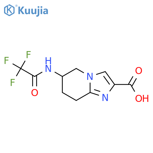 6-(2,2,2-trifluoroacetamido)-5H,6H,7H,8H-imidazo[1,2-a]pyridine-2-carboxylic acid structure