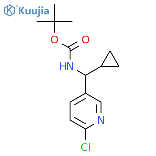 tert-butyl N-(6-chloropyridin-3-yl)(cyclopropyl)methylcarbamate structure