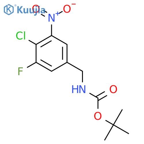 tert-butyl N-(4-chloro-3-fluoro-5-nitrophenyl)methylcarbamate structure