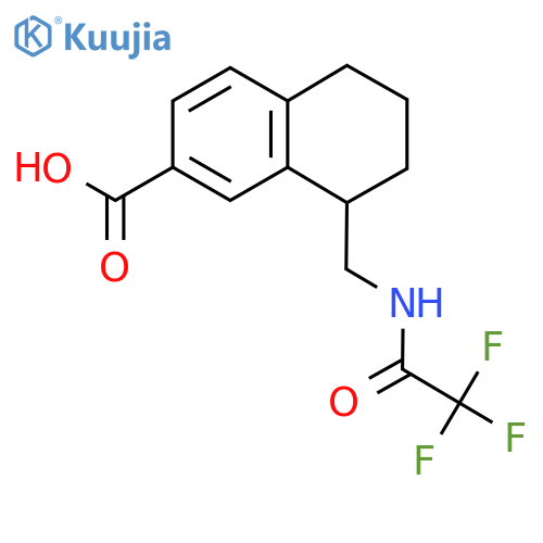 8-(2,2,2-trifluoroacetamido)methyl-5,6,7,8-tetrahydronaphthalene-2-carboxylic acid structure