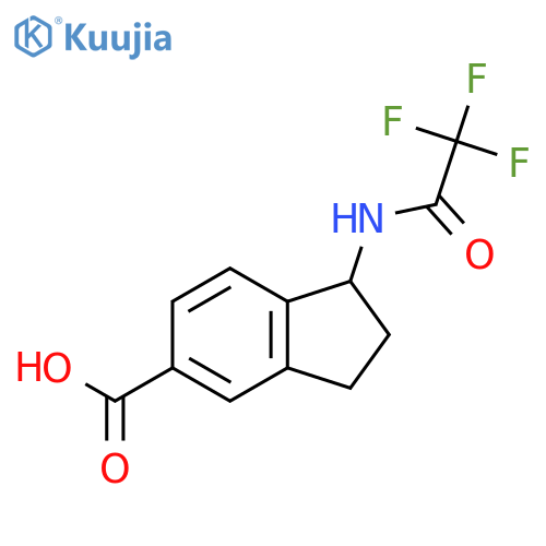 1-(2,2,2-trifluoroacetamido)-2,3-dihydro-1H-indene-5-carboxylic acid structure