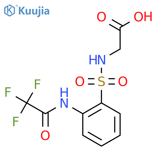 2-2-(2,2,2-trifluoroacetamido)benzenesulfonamidoacetic acid structure
