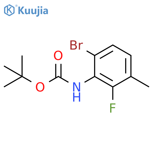 tert-butyl N-(6-bromo-2-fluoro-3-methylphenyl)carbamate structure
