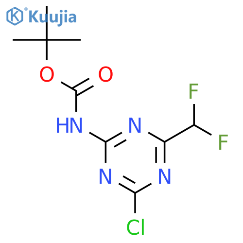tert-butyl N-[4-chloro-6-(difluoromethyl)-1,3,5-triazin-2-yl]carbamate structure