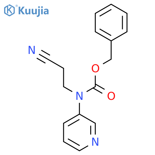 benzyl N-(2-cyanoethyl)-N-(pyridin-3-yl)carbamate structure