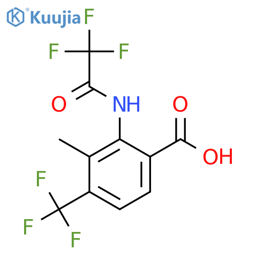 3-Methyl-2-(2,2,2-trifluoroacetamido)-4-(trifluoromethyl)benzoic acid structure