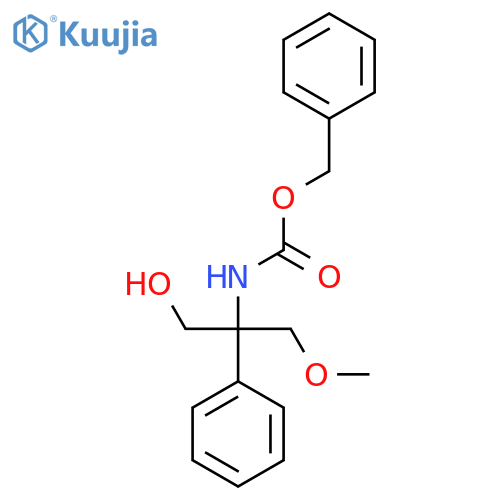 benzyl N-(1-hydroxy-3-methoxy-2-phenylpropan-2-yl)carbamate structure