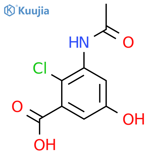 2-Chloro-3-acetamido-5-hydroxybenzoic acid structure