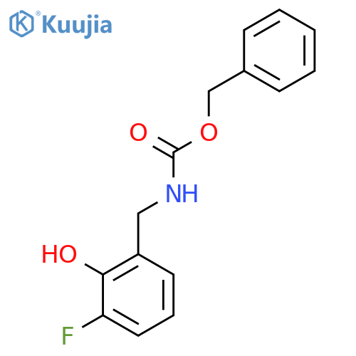 benzyl N-[(3-fluoro-2-hydroxyphenyl)methyl]carbamate structure