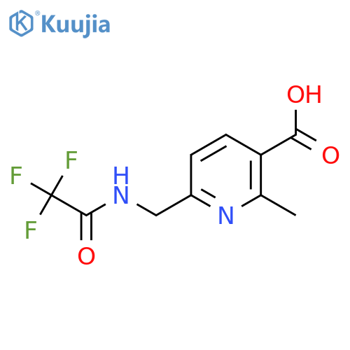 2-Methyl-6-[(trifluoroacetamido)methyl]pyridine-3-carboxylic acid structure