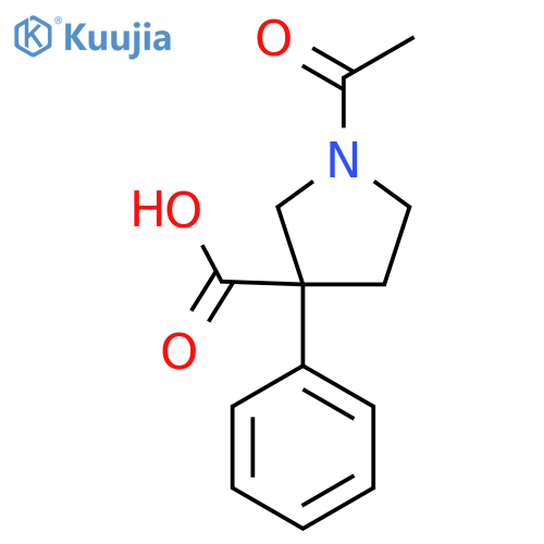 1-Acetyl-3-phenylpyrrolidine-3-carboxylic acid structure