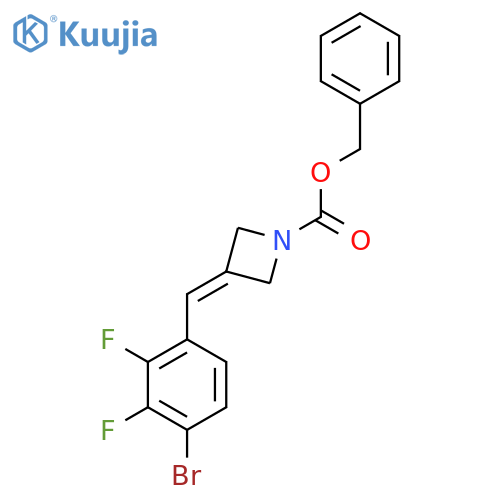 benzyl 3-(4-bromo-2,3-difluorophenyl)methylideneazetidine-1-carboxylate structure