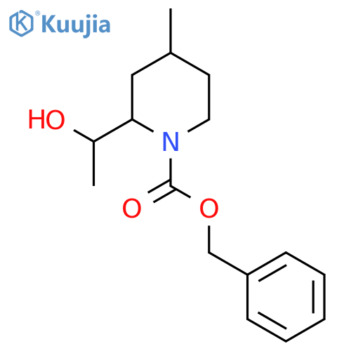 Benzyl 2-(1-hydroxyethyl)-4-methylpiperidine-1-carboxylate structure