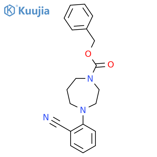 Benzyl 4-(2-cyanophenyl)-1,4-diazepane-1-carboxylate structure