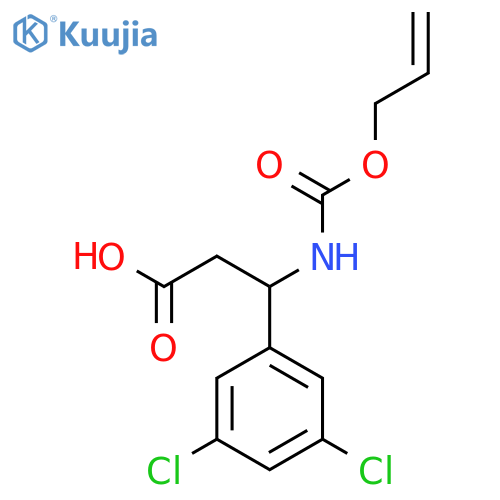 3-(3,5-dichlorophenyl)-3-{(prop-2-en-1-yloxy)carbonylamino}propanoic acid structure