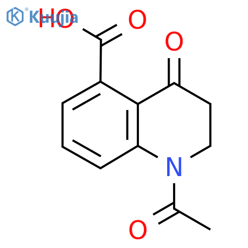 1-Acetyl-4-oxo-1,2,3,4-tetrahydroquinoline-5-carboxylic acid structure