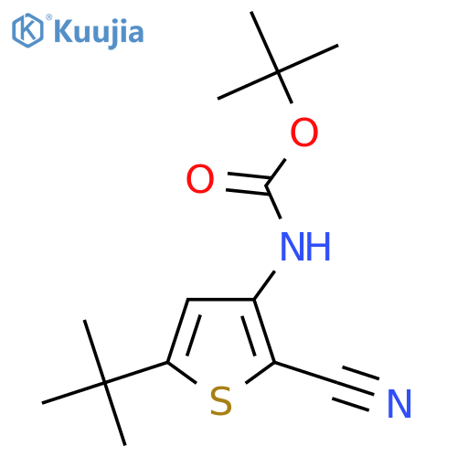 tert-butyl N-(5-tert-butyl-2-cyanothiophen-3-yl)carbamate structure
