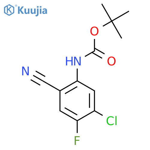 tert-butyl N-(5-chloro-2-cyano-4-fluorophenyl)carbamate structure