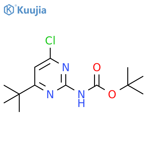 tert-butyl N-(4-tert-butyl-6-chloropyrimidin-2-yl)carbamate structure