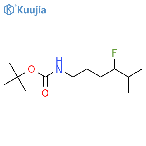 tert-butyl N-(4-fluoro-5-methylhexyl)carbamate structure