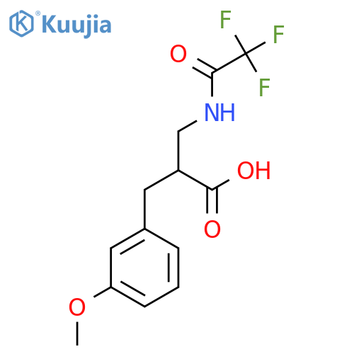 2-(3-methoxyphenyl)methyl-3-(2,2,2-trifluoroacetamido)propanoic acid structure