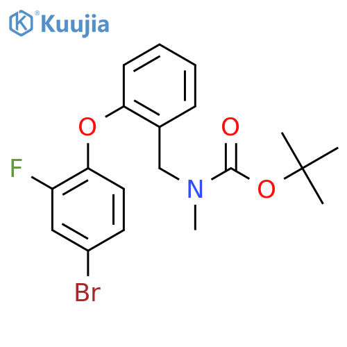 tert-butyl N-{2-(4-bromo-2-fluorophenoxy)phenylmethyl}-N-methylcarbamate structure