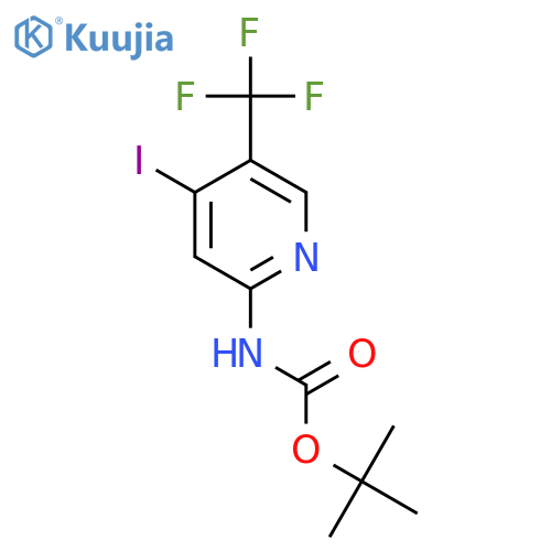 tert-butyl N-4-iodo-5-(trifluoromethyl)pyridin-2-ylcarbamate structure