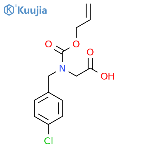 2-{[(4-Chlorophenyl)methyl][(prop-2-en-1-yloxy)carbonyl]amino}acetic acid structure